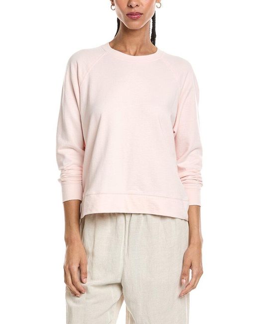 James Perse White French Terry Relaxed Sweatshirt
