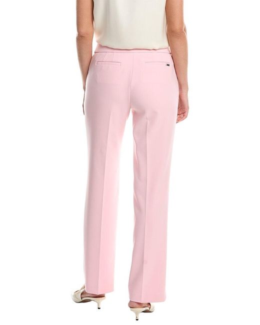 Anne Klein Pink Pull-On Slash Pocket Trouser
