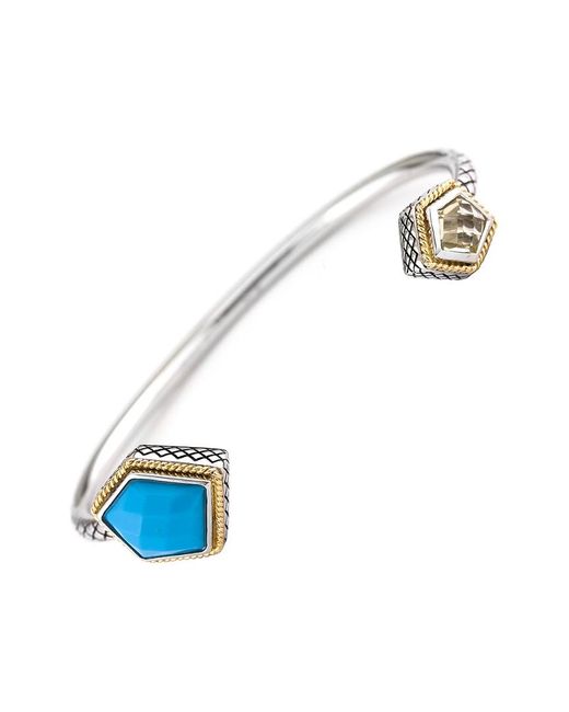 Andrea Candela Blue Andrea Candela Rocas 18K Over 1.30 Ct. Tw. Gemstone Bangle Bracelet