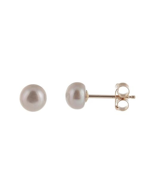 Splendid White 14k 5-6mm Freshwater Pearl Earrings