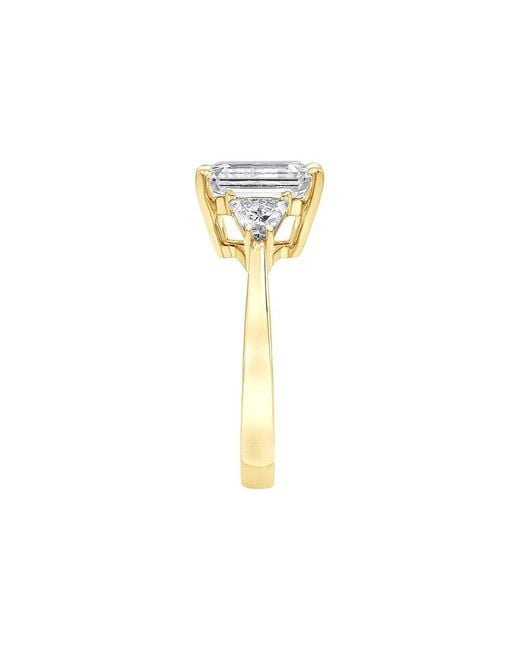 Lab Grown Diamonds White 14K 3.75 Ct. Tw. Lab-Grown Diamond 3 Stone Engagement Ring