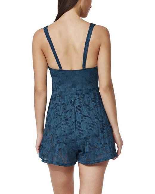 Gottex Blue Romper Swim Dress