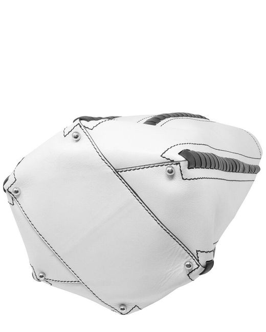 Proenza Schouler White Leather Stitched Bucket Bag (Authentic Pre-Owned)