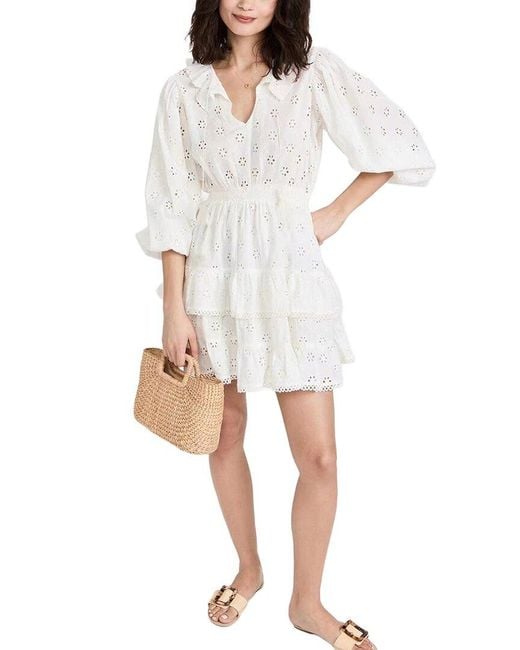 Emma way White Solid Mini Dress