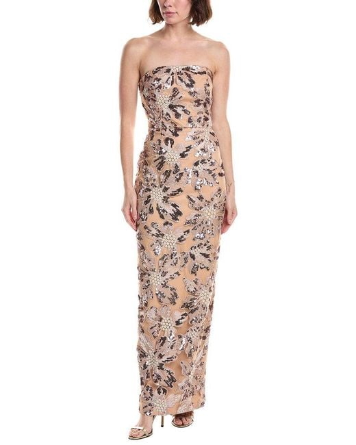MILLY White Meredith Sequin Maxi Dress