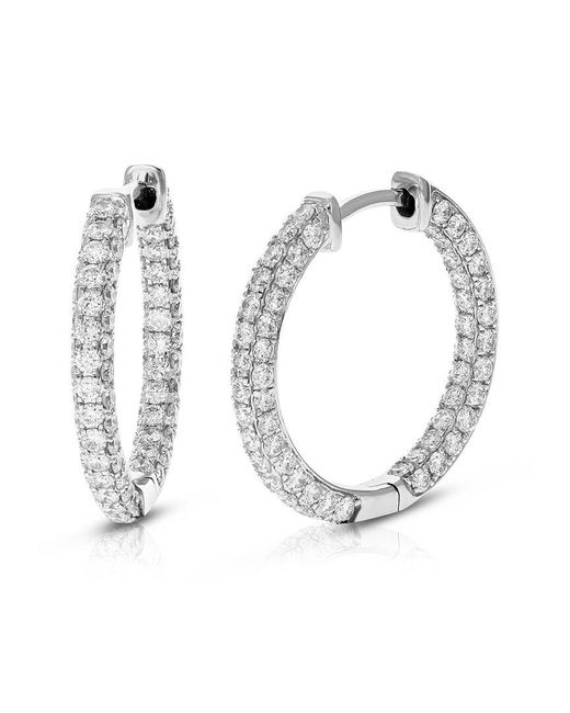Amairah White 14K 2.00 Ct. Tw. Lab-Grown Diamond Hoops