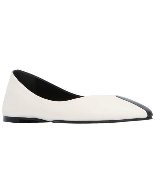 Jacquemus White Leather Ballet Flat