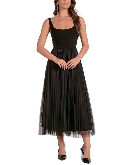 Elan Black Midi Dress