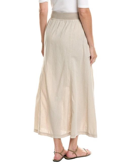 XCVI Natural Emerie Linen-Blend Skirt