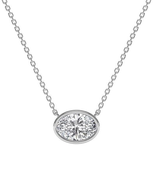 Lab Grown Diamonds Metallic 14K 4.00 Ct. Tw. Lab-Grown Diamond Necklace