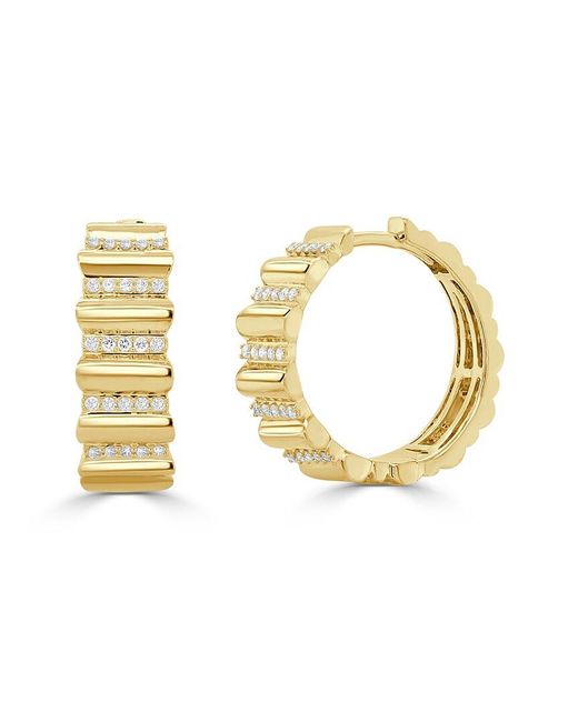 Sabrina Designs Metallic 14K 0.27 Ct. Tw. Diamond Hoop Earrings
