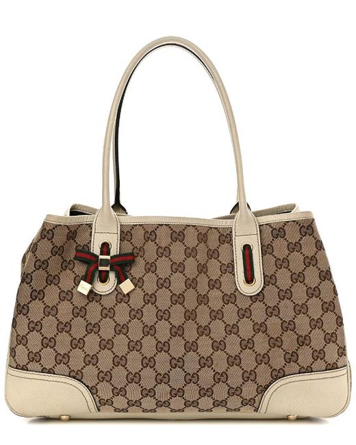 Gucci Brown Gg Canvas Princy Tote (Authentic Pre-Owned)
