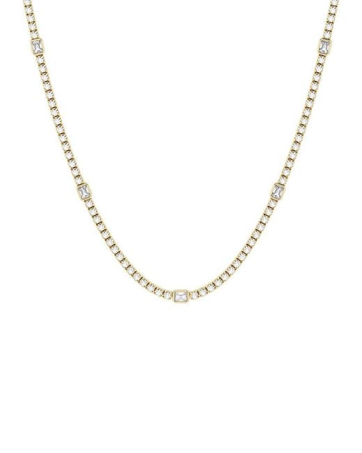 Lab Grown Diamonds Metallic 14K 8.70 Ct. Tw. Lab-Grown Diamond Tennis Necklace