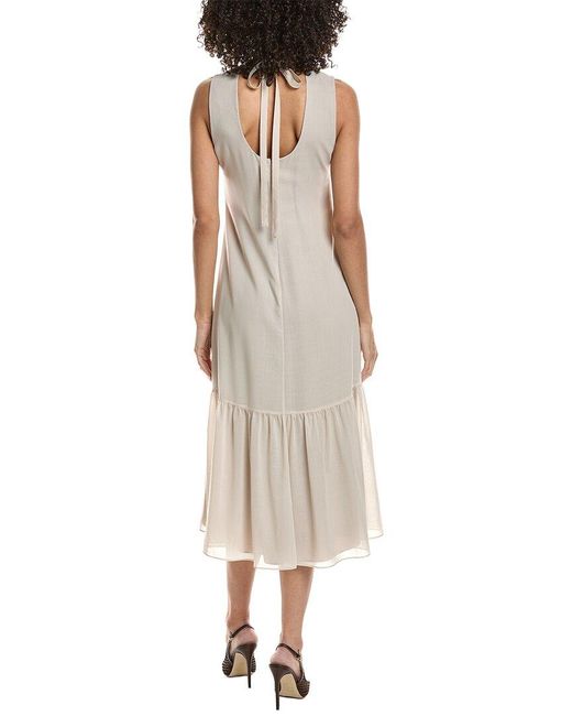 Theory Natural Tie Neck Dress