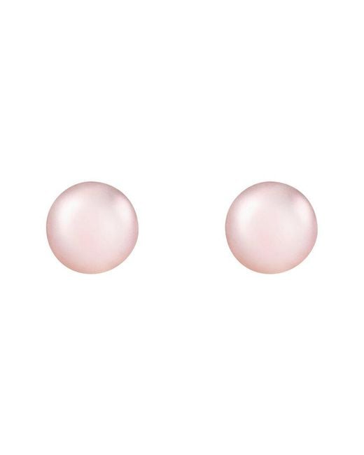 Splendid Pink 14k 10-11mm Pearl Earrings