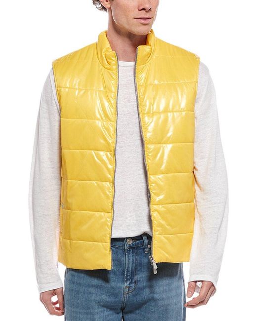 Eleventy Yellow Gilet Vest for men