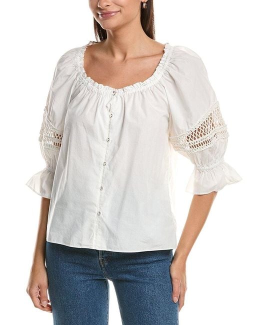 Ramy Brook White Rosario Top