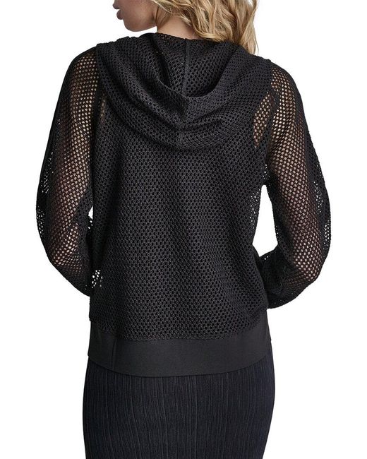 DKNY Black Grove Crochet Jacket