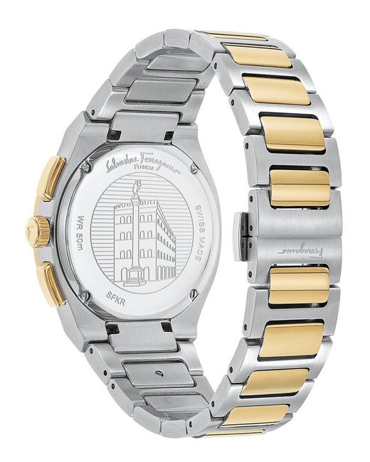 Ferragamo Metallic Elliptical Watch for men