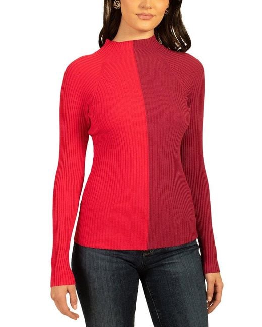Trina Turk Red Seema Sweater