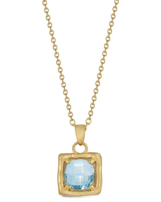 Reiss Metallic 14K 2.50 Ct. Tw. Topaz Necklace