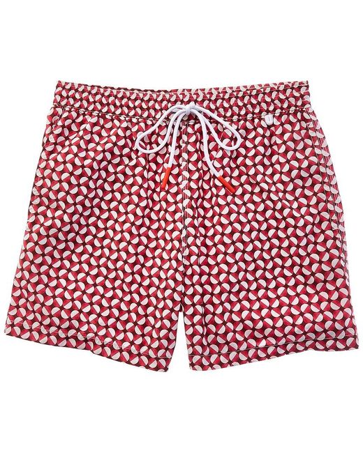 Isaia Red Swim Short for men