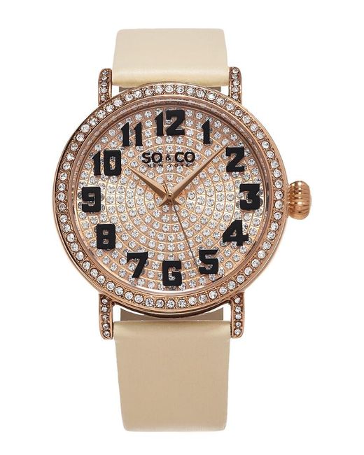 SO & CO Metallic Madison Watch