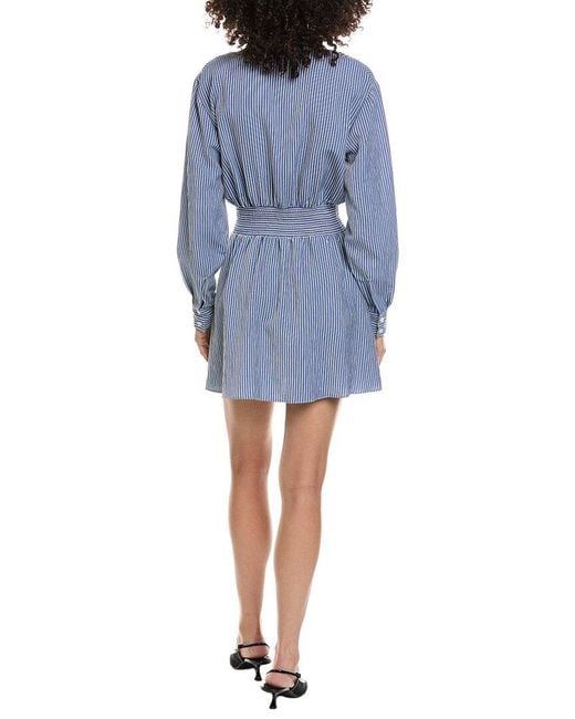 The Kooples Blue Amy Stripes Mini Shirtdress