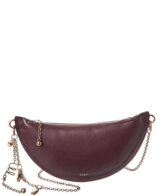 Chloé Purple Icon Mini Leather Hobo Bag
