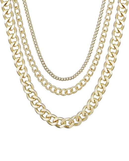 Adornia Metallic Link Layered Necklace