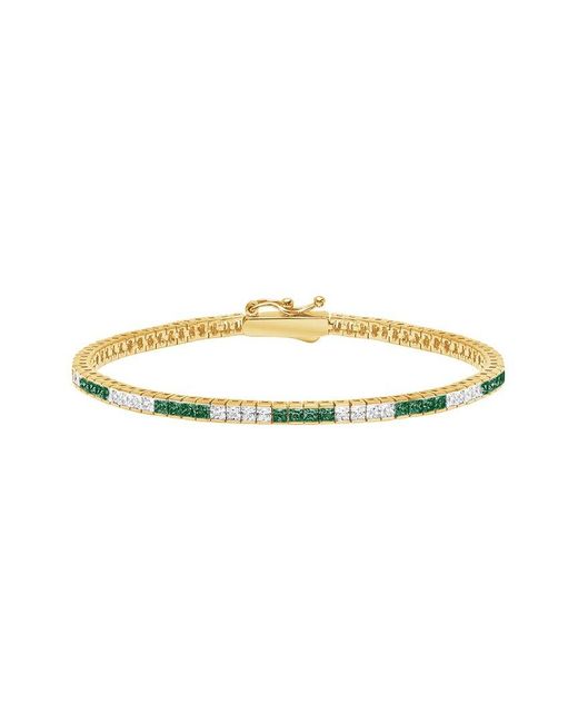 Crislu Metallic 18K Over Cz Bracelet
