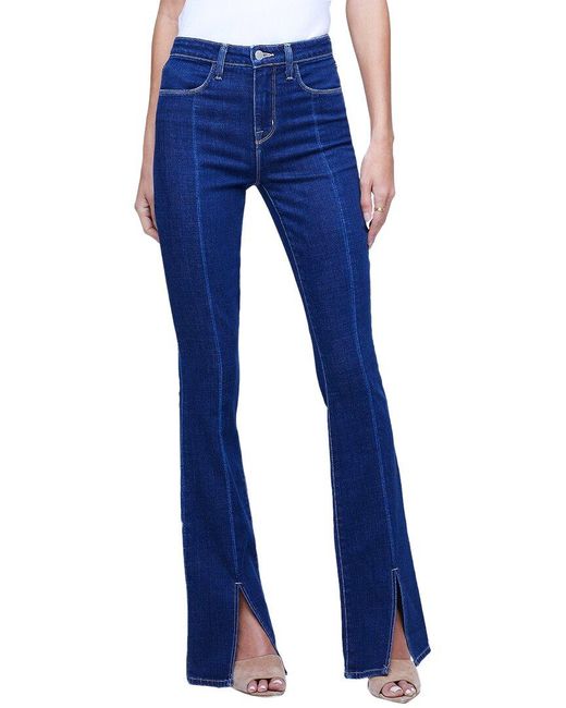 L'Agence Blue Beatrix High-rise Baby Bootcut Jean