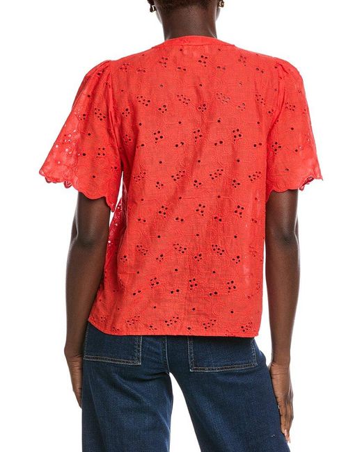 ANNA KAY Red Siloe Top