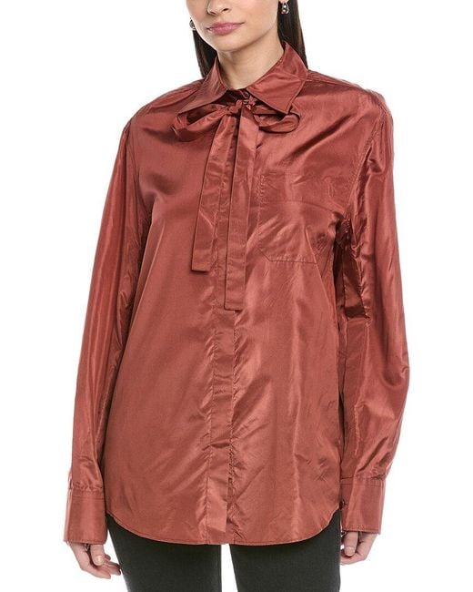 Valentino Red Silk Shirt