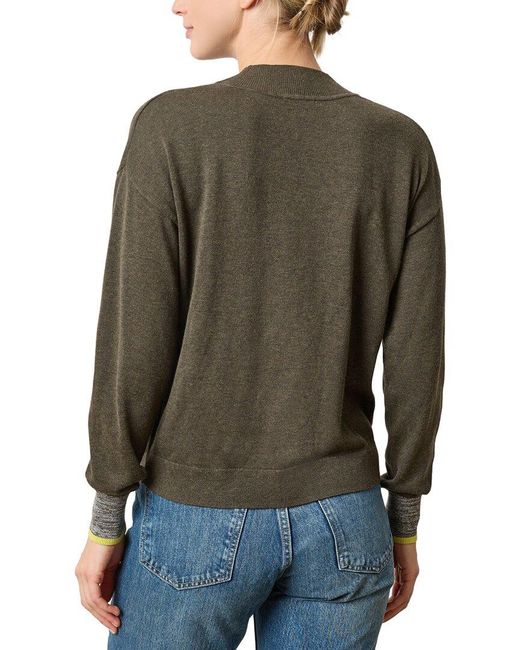 Lilla P Green V-Neck Pullover Sweater