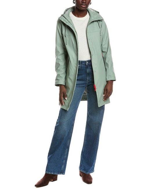 Hunter Green Rubberized Rain Jacket
