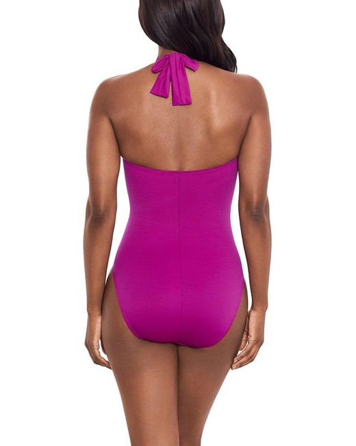 Miraclesuit Purple Rock Solid Utopia One-Piece