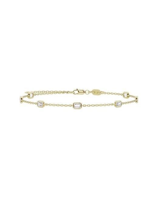 Lab Grown Diamonds White 14K 1.00 Ct. Tw. Lab-Grown Diamond Station Bracelet