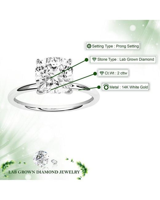Amairah White 14K 2.00 Ct. Tw. Lab-Grown Diamond Engagement Ring