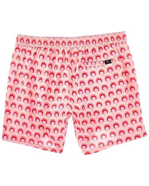 Ted Baker Red Totley Small Scale Geometric Swim Short for men