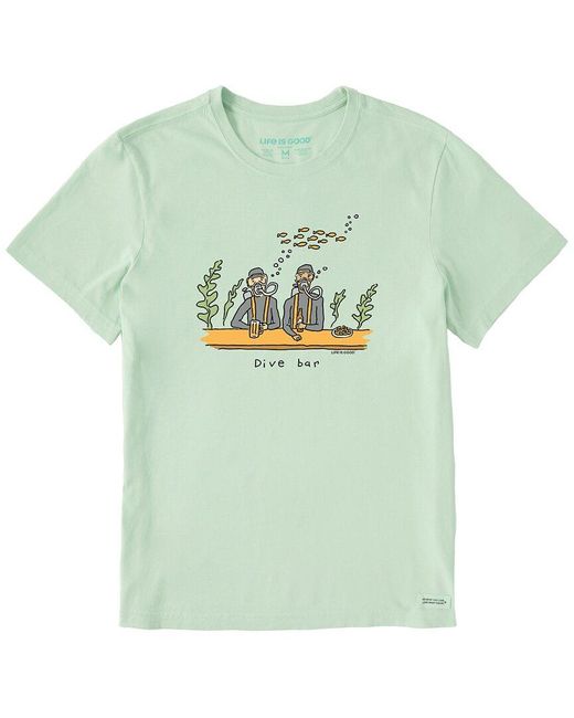 Life Is Good. Green Crusher T-shirt for men
