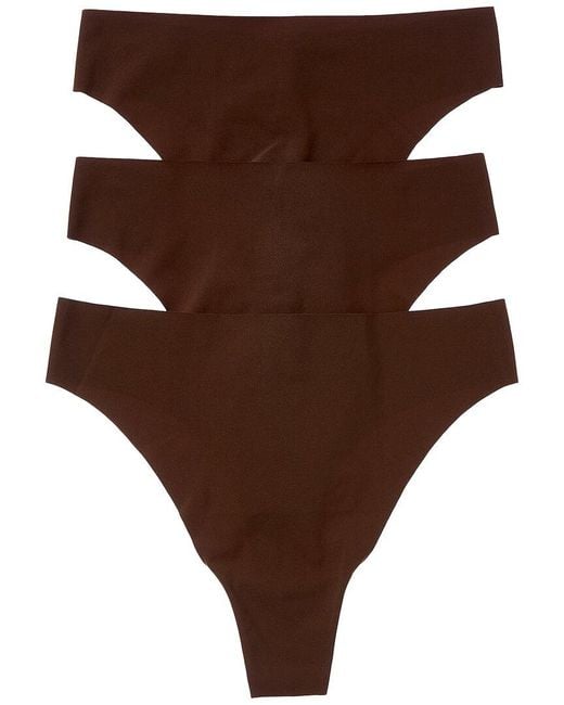 Cosabella Brown 3Pk Free Cut Micro High-Waist Thong