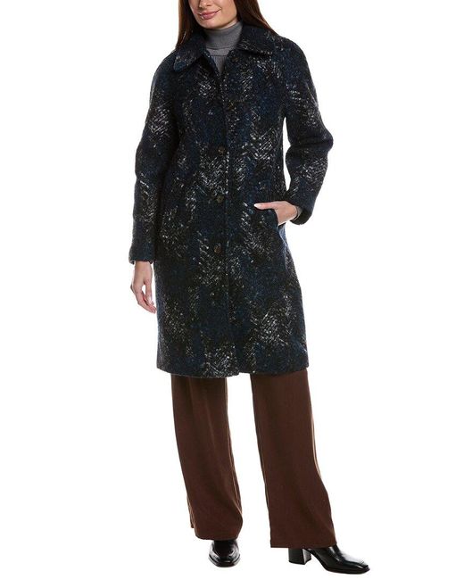 Ellen Tracy Black Balmacaan Coat