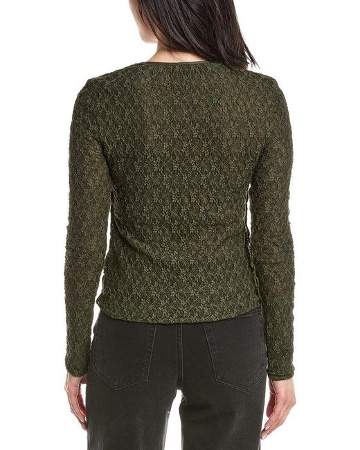 Rag & Bone Green Ellie Lace T-Shirt