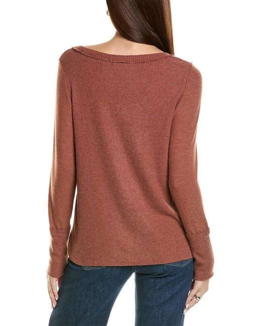 Michael Stars Red Melanie Top