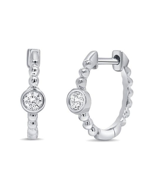 Sabrina Designs Metallic 14K 0.10 Ct. Tw. Diamond Huggie Earrings