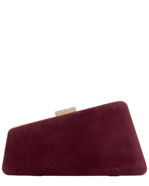 Dune Purple Balancing Suede Clutch