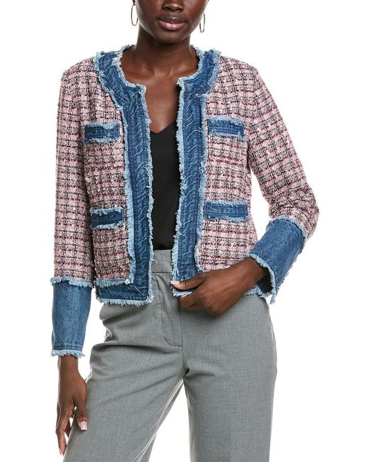 Nanette Lepore Blue Tweed Jacket