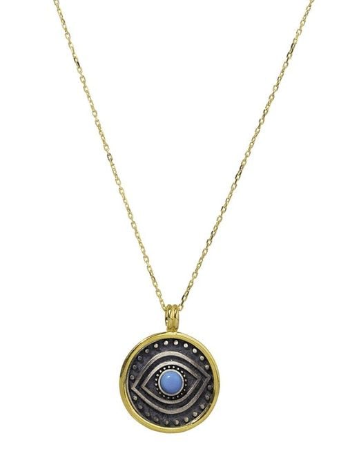 Ebru Jewelry Metallic Protection & Luck Pendant Necklace