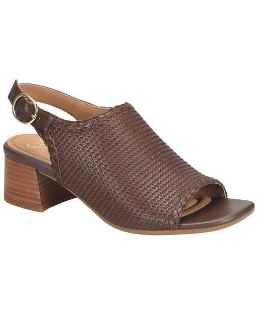 Söfft Brown Lois Leather Heeled Sandal